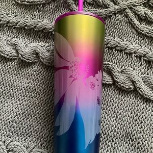 Starbucks Winter 2022 Venti Stainless Steel Floral Tumbler